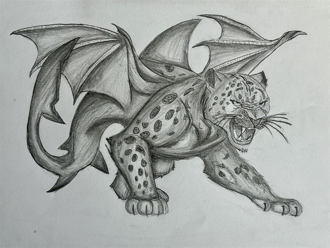 Elyza Moreno, Leopard, 2025, pencil on paper