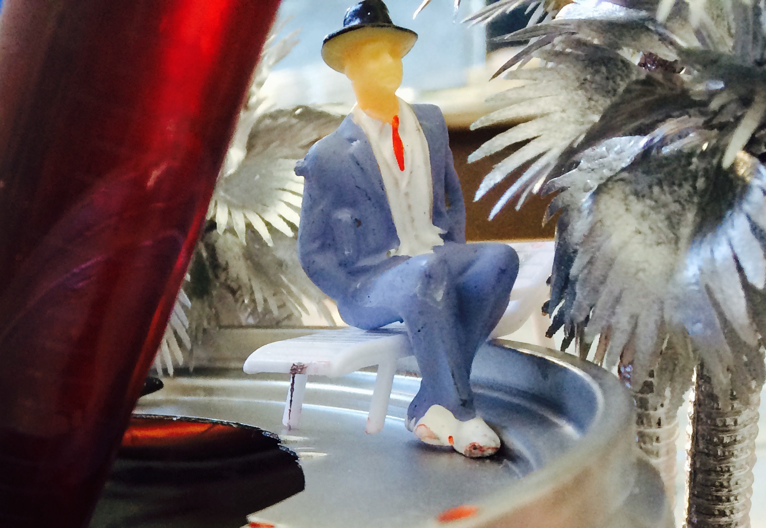 Fiona Davies_Blood Fountain, detail. 2025, mixed media