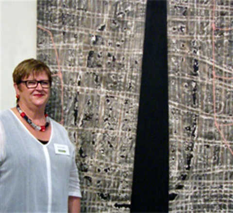 Wendy Teakel and her winning work